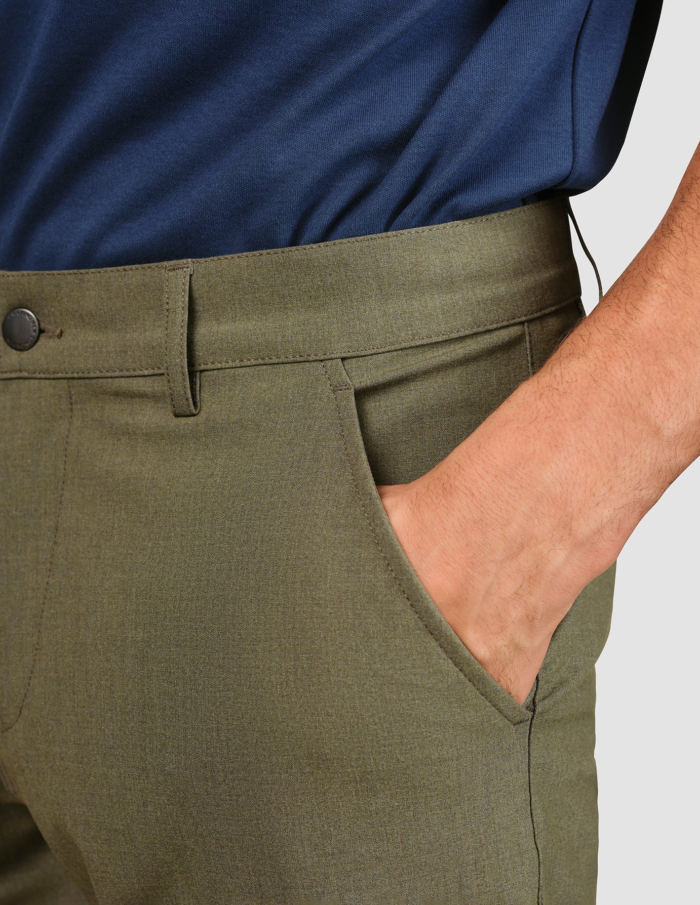 Essential Pants Regular Remote Green Melange
